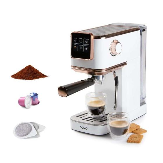 Domo Espresso kávovar 3v1 - pákový na pody i na kapsle - DOMO DO746K obrázek 1